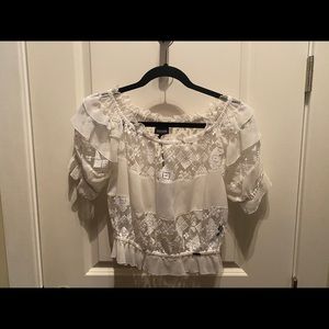 Just Cavalli White Blouse Size 40 (Medium)